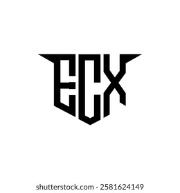 ECX letter logo design with white background in illustrator, vector logo modern alphabet font overlap style, calligraphy designs for logo, Poster, Invitation, etc.