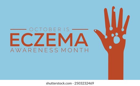 Eczema Awareness Month is observed every year on October. Holiday concept background, placard, banner design template Vector illustration background design.