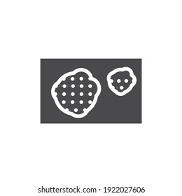 Eczema disease color line icon. Isolated vector element.