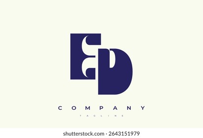 ED Abstract Geometric Logo Design. Modern and elegant logo design with simplistic typography elements, showcasing branding excellence.