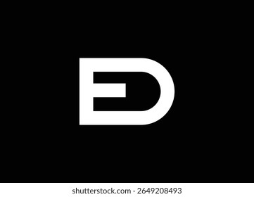 Monograma do logotipo das letras abstratas de ED