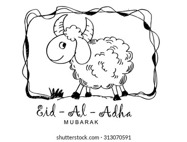 Ed ad ha ha greeting card with sheep.