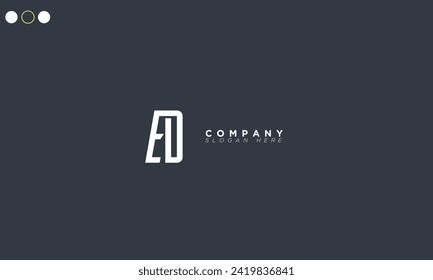  ED Alphabet letters Initials Monogram logo DE, E and D