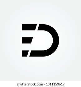 ed bold letter logo design vector for multiple use