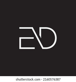 ED Combination text logotype. Minimalist letter concept svg