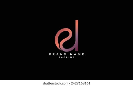 ED, DE, Abstrakte Initial Monogram Letter Alphabet Logo Design