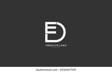 ED DE Abstract initial monogram letter alphabet logo design