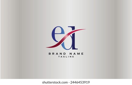 ED, DE, Abstract initial monogram letter alphabet logo design