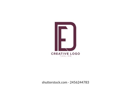 ED DE Abstract initial monogram letter alphabet logo design