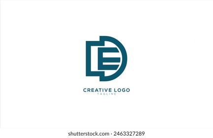 ED DE Abstract initial monogram letter alphabet logo design