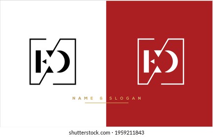 ED ,DE Abstract Letters Logo Monogram