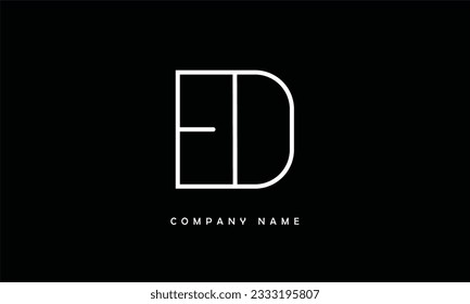 ED, DE Abstrakte Buchstaben Logo Monogramm