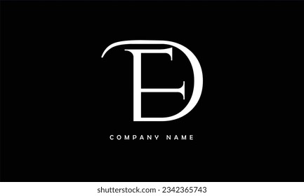 ED, DE Abstract Letters Logo Monogram svg