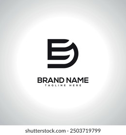 ED DE Abstract Unique Letter Logo Design. Initial Vector Symbol.