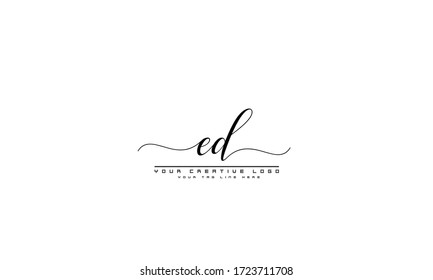 ed de abstract vector logo monogram template