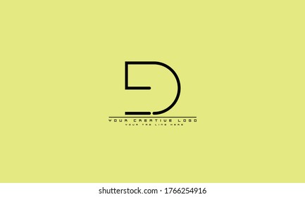 ED DE abstract vector logo monogram template