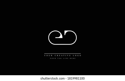 ED DE abstract vector logo monogram template