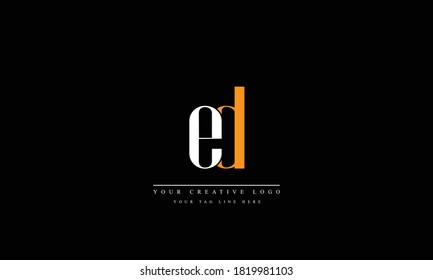 ed de abstract vector logo monogram template