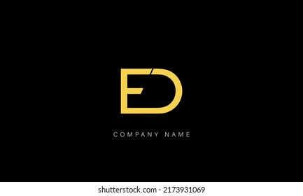 ED, DE Alphabet Letters Logo Monogramm