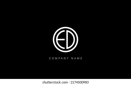 ED, DE Alphabet Letters Logo Monogram svg