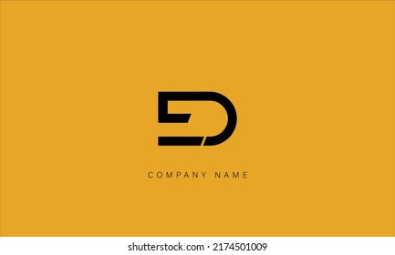 ED, DE Alphabet Letters Logo Monogramm