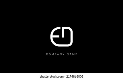 ED, DE Alphabet Letters Logo Monogram
