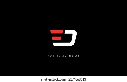 ED, DE Alphabet Letters Logo Monogramm