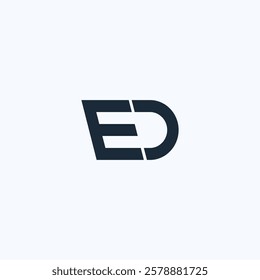 ED, DE Alphabet Letters Logo Monogram