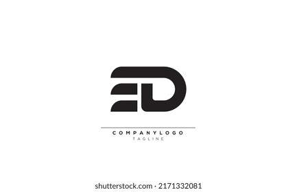 ED DE Combined Letter Icon Design