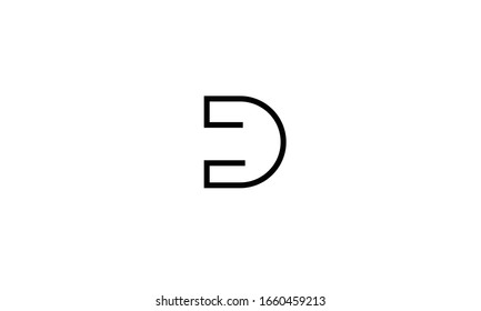 ED DE D abstract vector logo monogram template