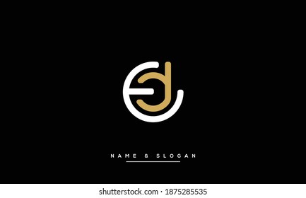 ED ,DE ,E ,D  Abstract letters logo monogram