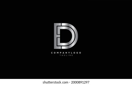 ED DE E AND D Abstract initial monogram letter alphabet logo design