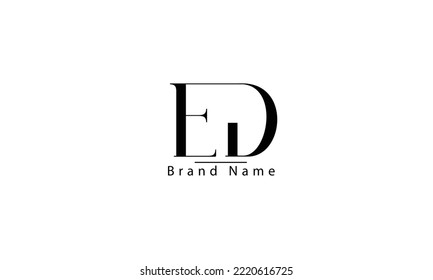 ED DE E D abstract vector logo monogram template