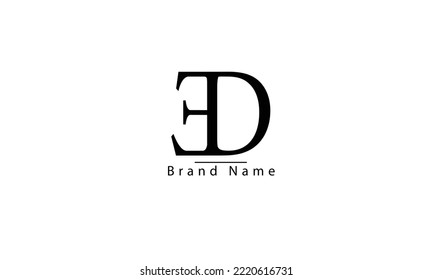 ED DE E D abstract vector logo monogram template