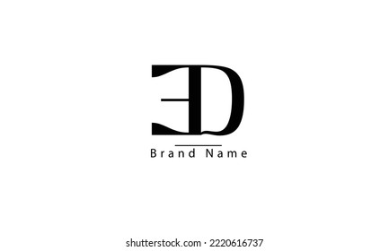 ED DE E D abstract vector logo monogram template