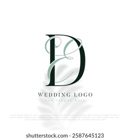 ED, DE Initial Wedding Logo Monogram