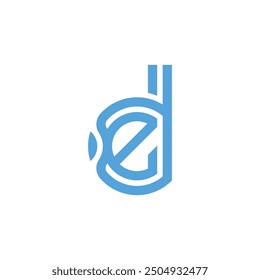 ED or DE letter logo design vector