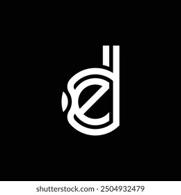 ED or DE letter logo design vector