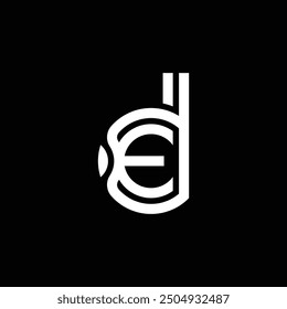 ED or DE letter logo design vector