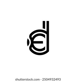 ED or DE letter logo design vector