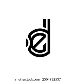 ED or DE letter logo design vector