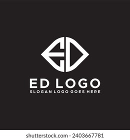 ED DE letter logo vector image