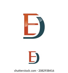 ED E D Letter logo design. Creative modern letters vector icon logo. Vector illustration EPS.8 EPS.10