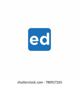 Ed Education Initial Letter Logo Vector