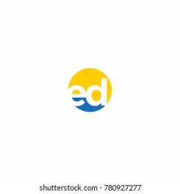 Ed Education Initial Letter Logo Vector