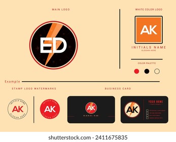 ED Electric Logo Template, Initial Ed de Business Logo Letter Vector