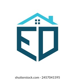 ED House Logo Design Template. Letter ED Logo for Real Estate, Construction or any House Related Business svg