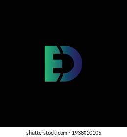 ed icon logo design vector 