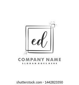 ED Initial beauty monogram logo vector