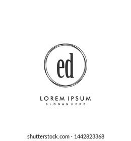ED Initial beauty monogram logo vector